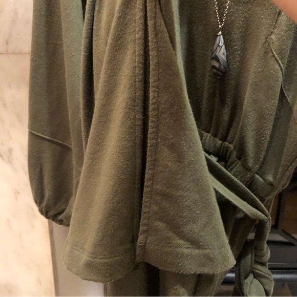Anthropologie Army Green Dolman Dress Size XS - Picture 5 of 6